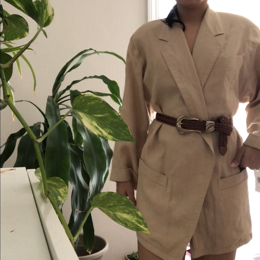 LINEN vintage jacket blazer coat dress